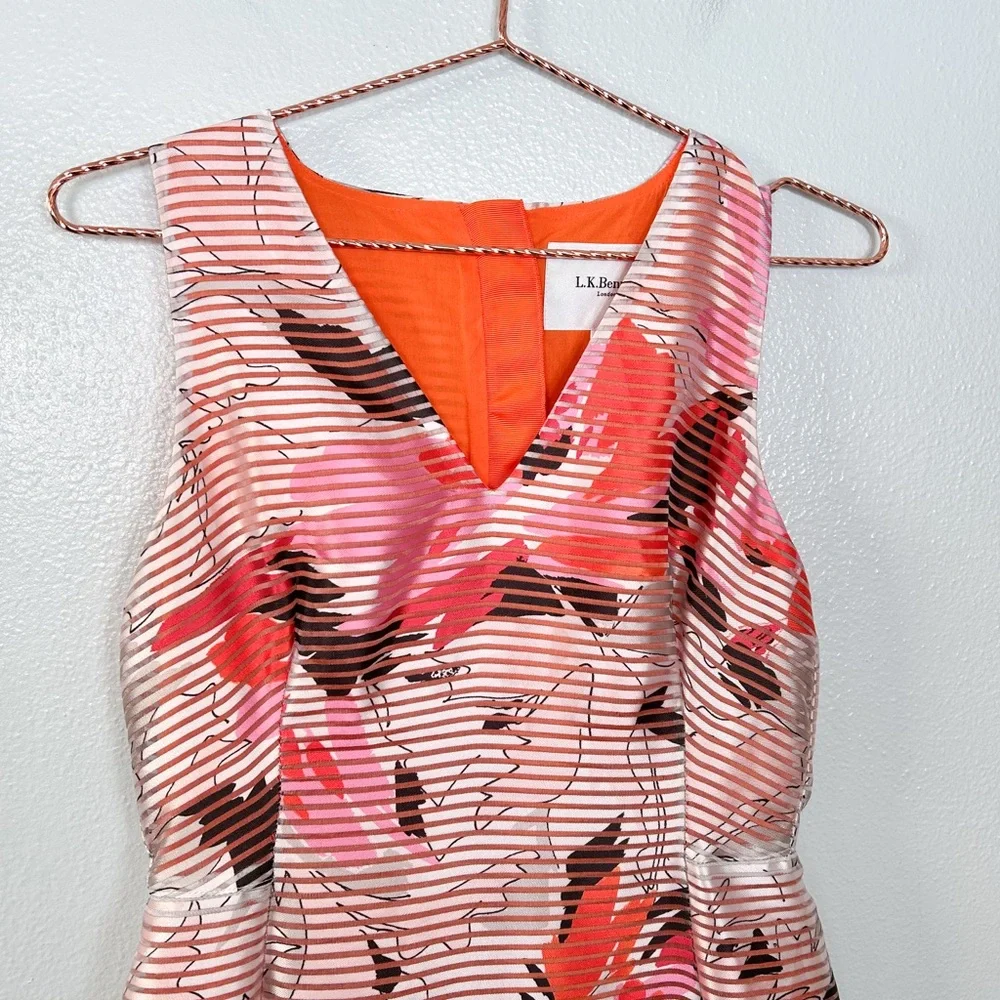 LK Bennett Prula Graphic Floral Midi Dress - Picture 4 of 9